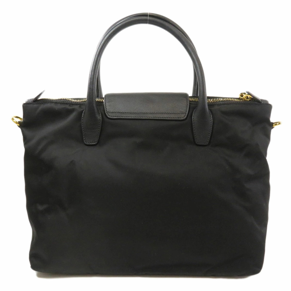 Prada Tessuto saffiano leather tote bag black - Picture 2 of 11